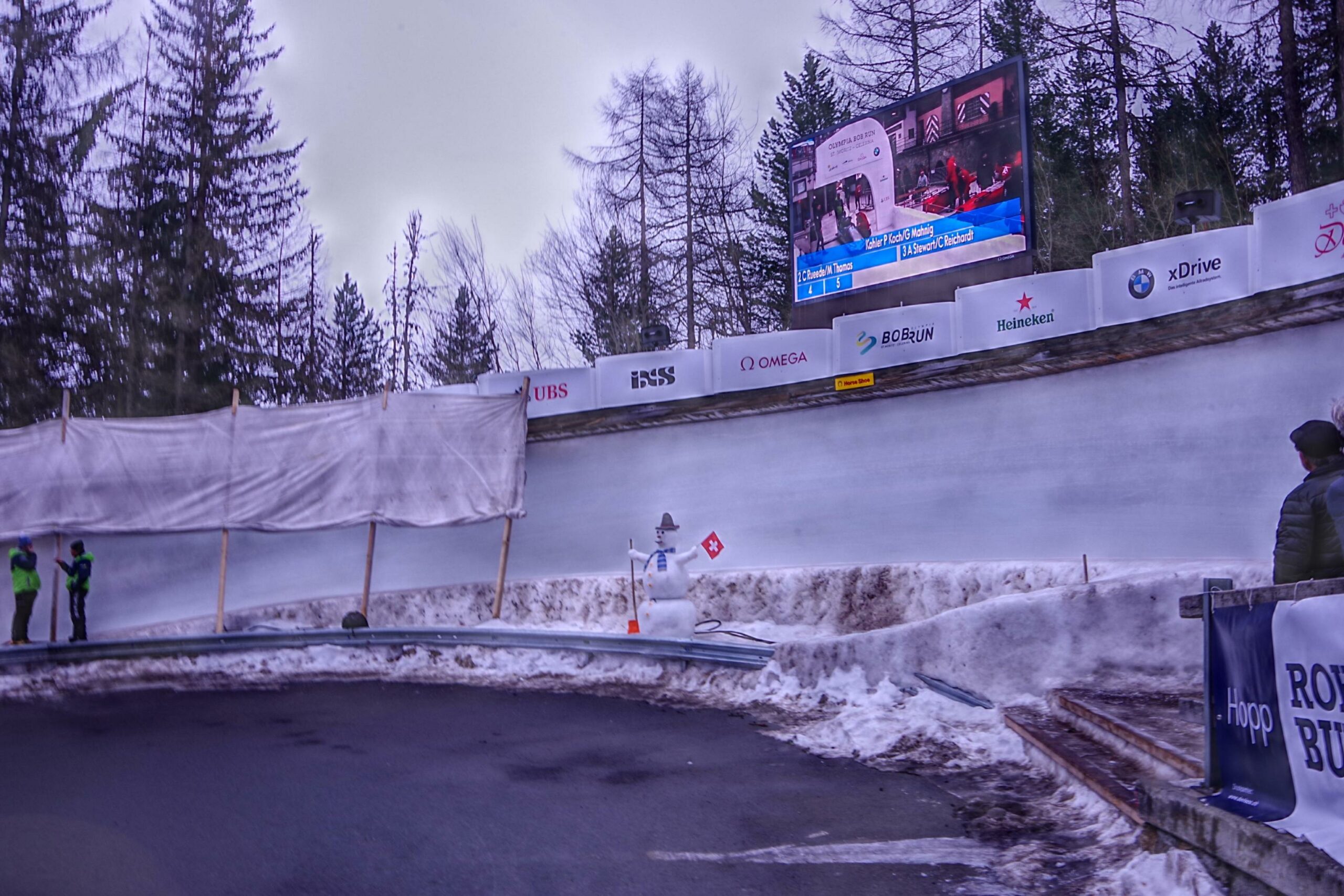 Saint-Moritz bobsleigh track Bobsleigh, switzerland, track, ice